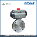 stainless steel disc ptfe sealing cast iron body pneumatic butterfly valve